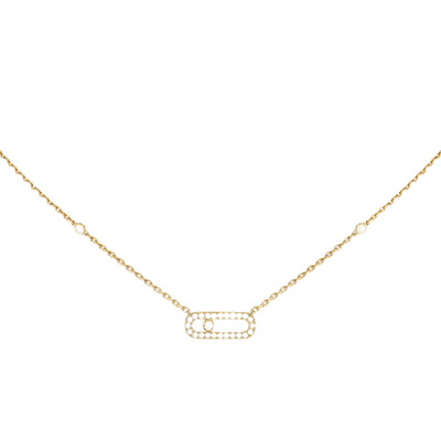 Move Uno Pavé Yellow Gold Diamond Necklace