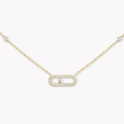 Move Uno Pavé Collier Diamant Or Jaune