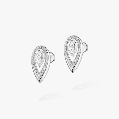 Fiery 0,40ct Boucles d'oreilles Diamant Or Blanc