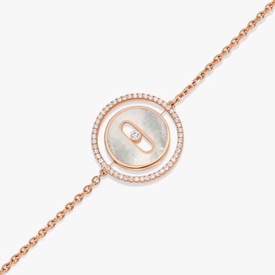 Pink Gold Diamond Bracelet Lucky Move SM White Mother-of-Pearl