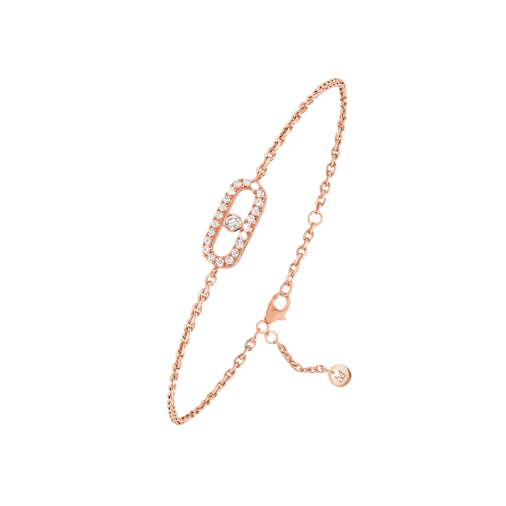 Messika CARE(S) Pavé Children's Bracelet Pink Gold Diamond Bracelet