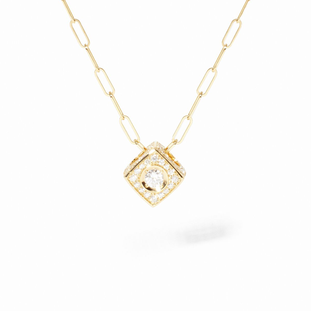 Le Cube Diamant Xl Paved Pendant