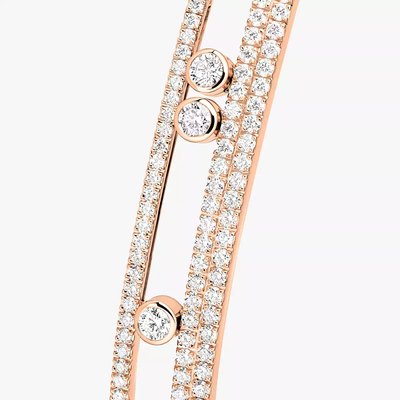 Bangle Move Romane Pavé Bracelet Diamant Or Rose