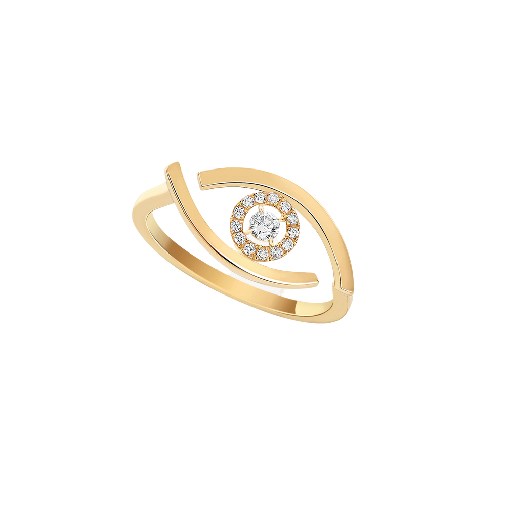 Lucky Eye Yellow Gold Diamond Ring