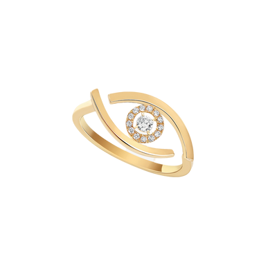 Lucky Eye Yellow Gold Diamond Ring