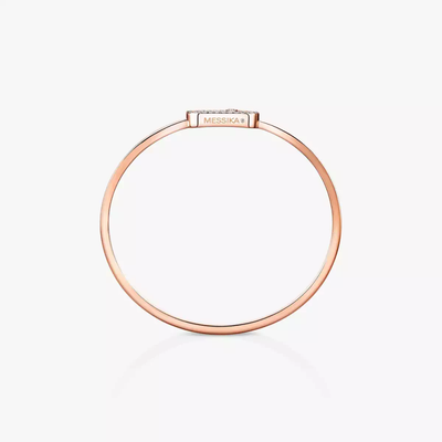Move Uno Pavé Flex Bangle MM Pink Gold Diamond Bracelet