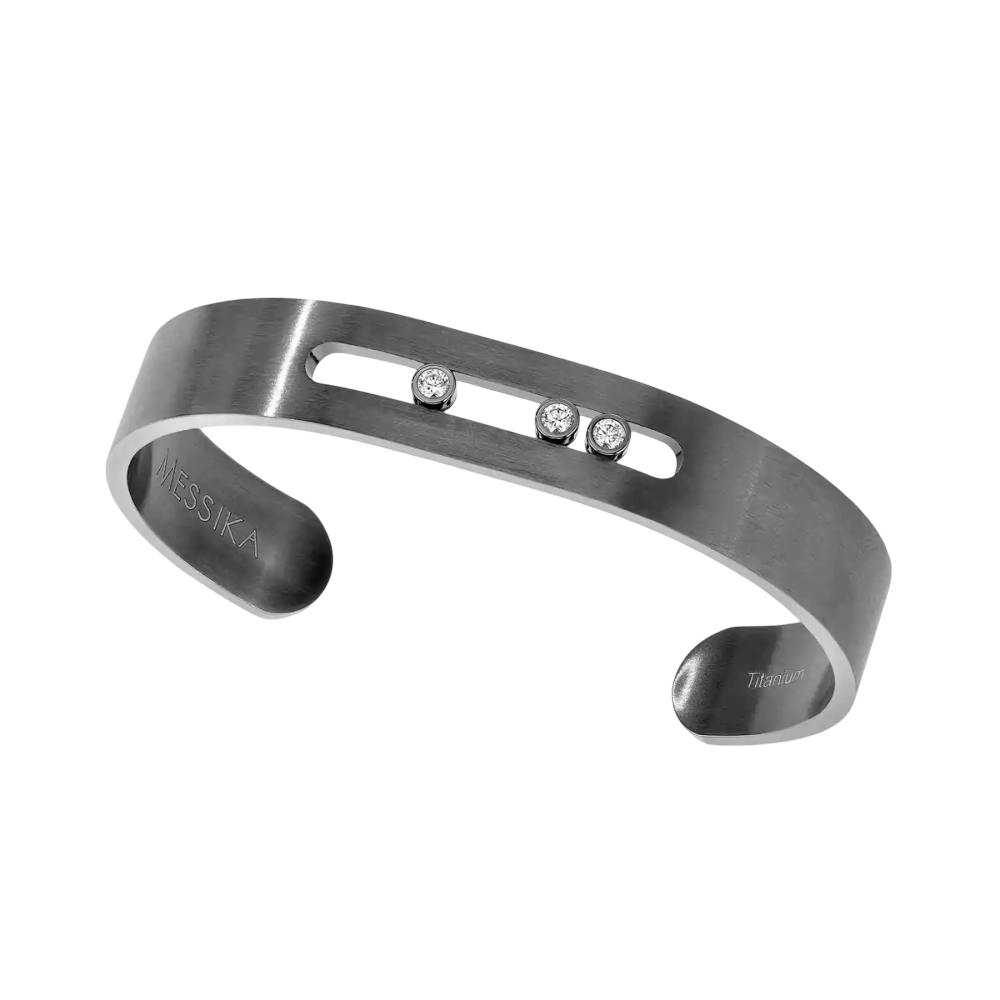Bangle Move Titanium Bracelet Diamant Graphite Titanium