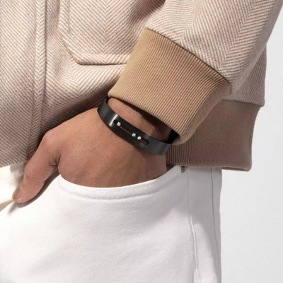 Bangle Move Titanium Graphite Bracelet Diamant Graphite Titanium