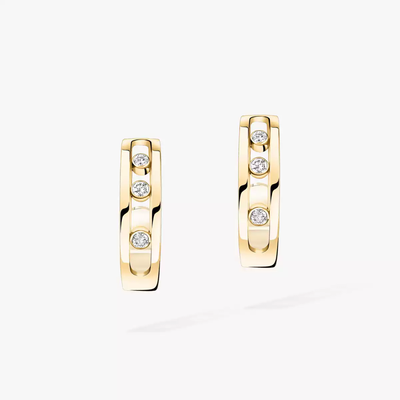 Créoles Move Boucles d'oreilles Diamant Or Jaune