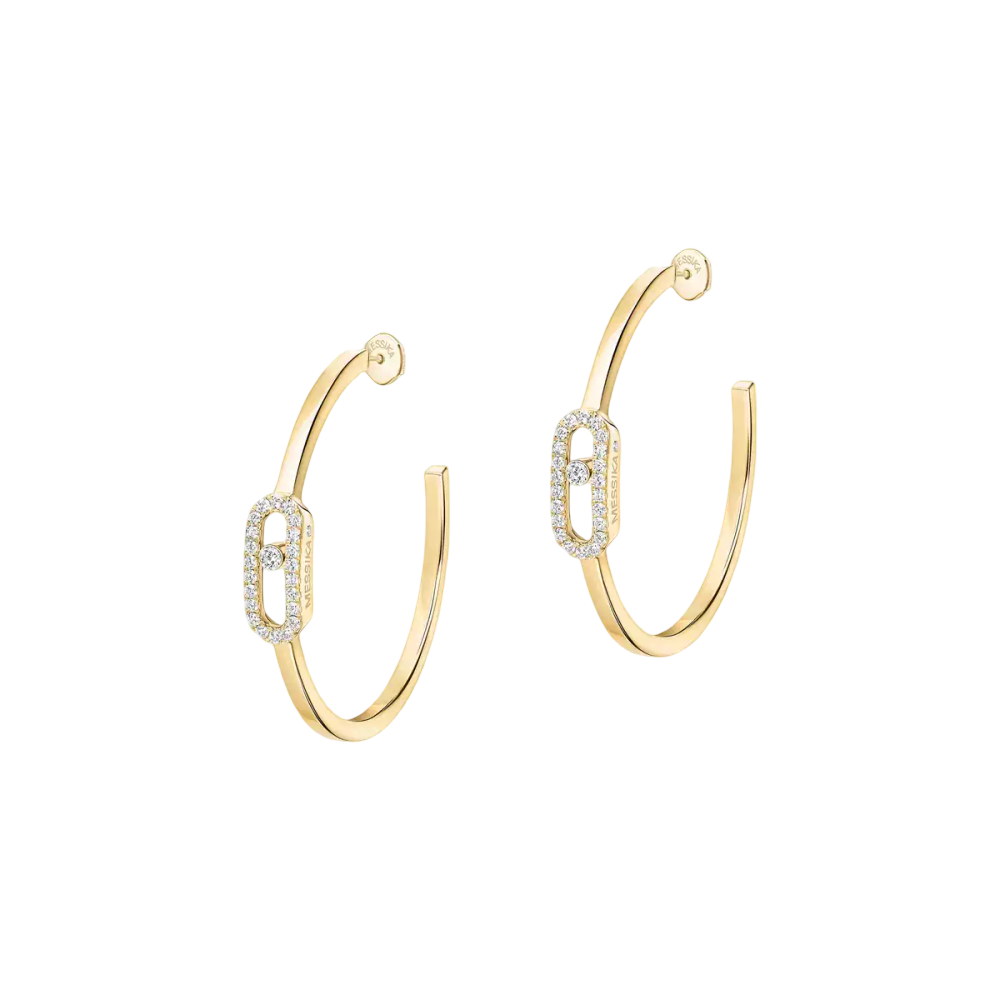 Créoles Move Uno PM Boucles d'oreilles Diamant Or Jaune