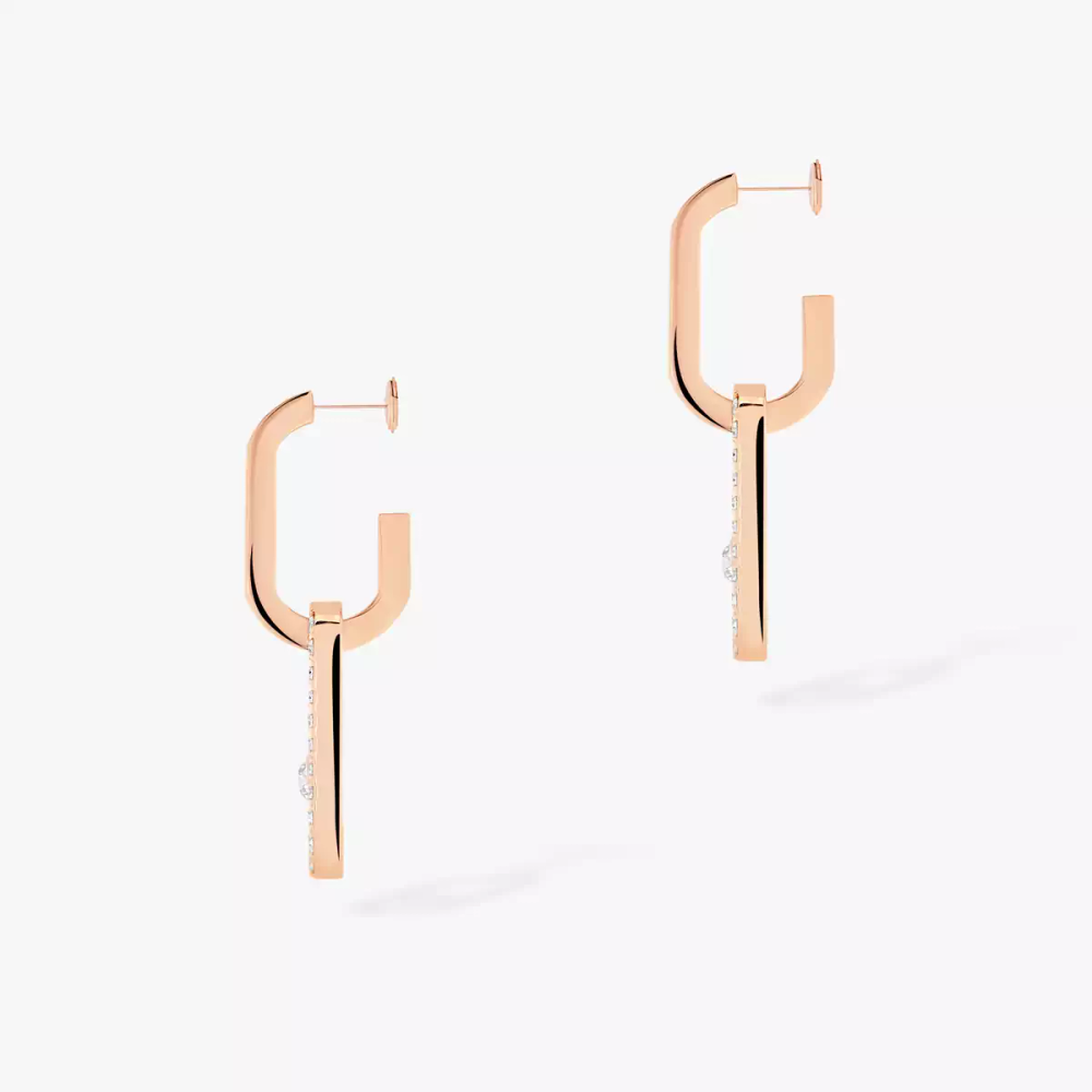 Move Link Boucles d'oreilles Diamant Or Rose