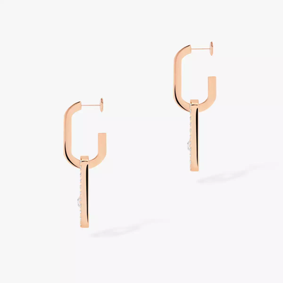 Move Link Boucles d'oreilles Diamant Or Rose