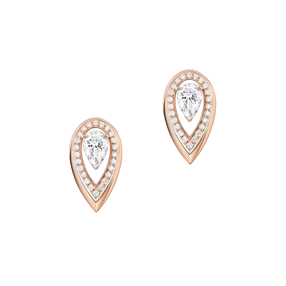Fiery 0,25ct Boucles d'oreilles Diamant Or Rose