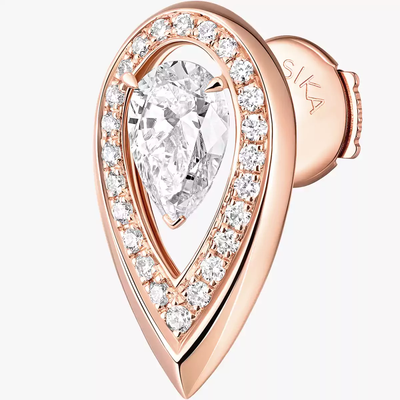 Fiery 0.25ct Pink Gold Diamond Earrings