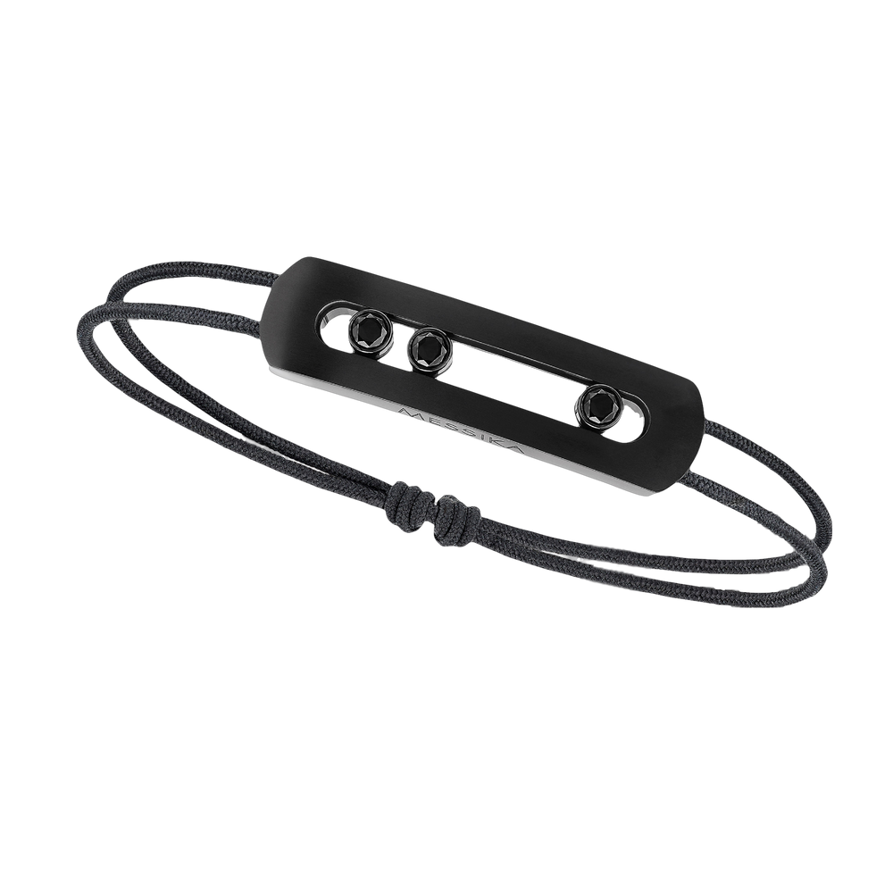 Move Titanium Black XL Cord Black Titanium Diamond Bracelet