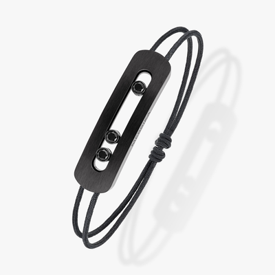 Move Titanium Black XL Cord Black Titanium Diamond Bracelet