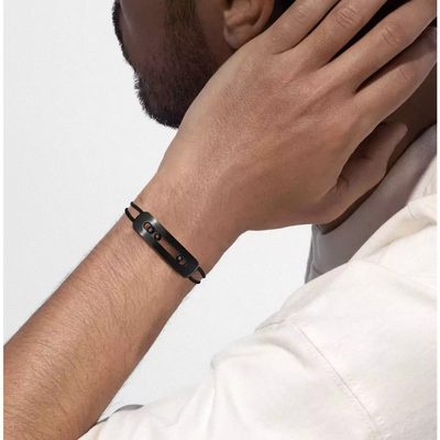 Bracelet cordon Move Titanium XL Bracelet Diamant Black Titanium