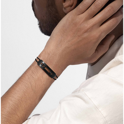 Move Titanium Black XL Cord Black Titanium Diamond Bracelet