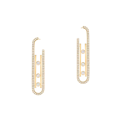 Boucles d'oreilles Move 10th SM Yellow Gold Diamond Earrings