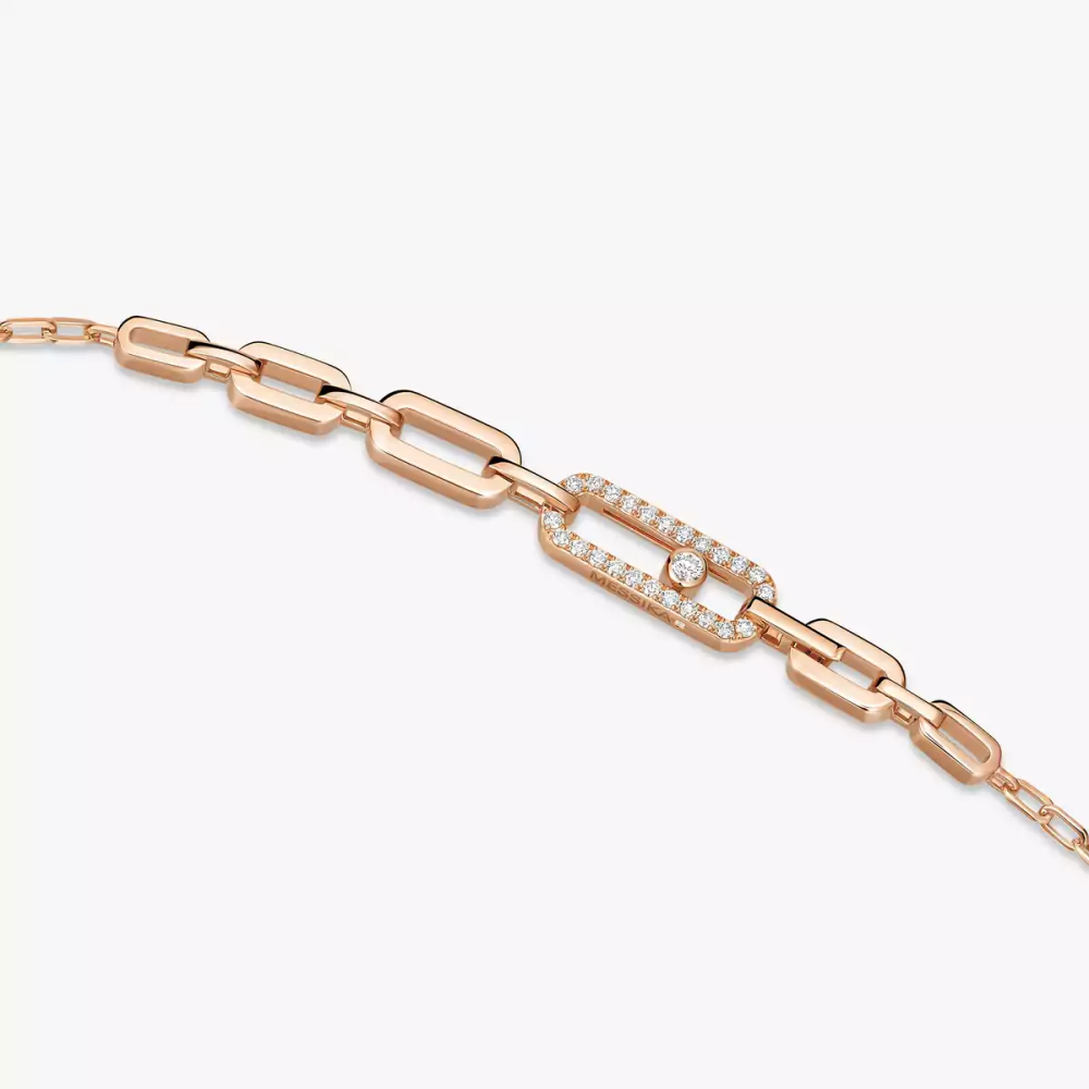 Sautoir Move Uno Collier Diamant Or Rose