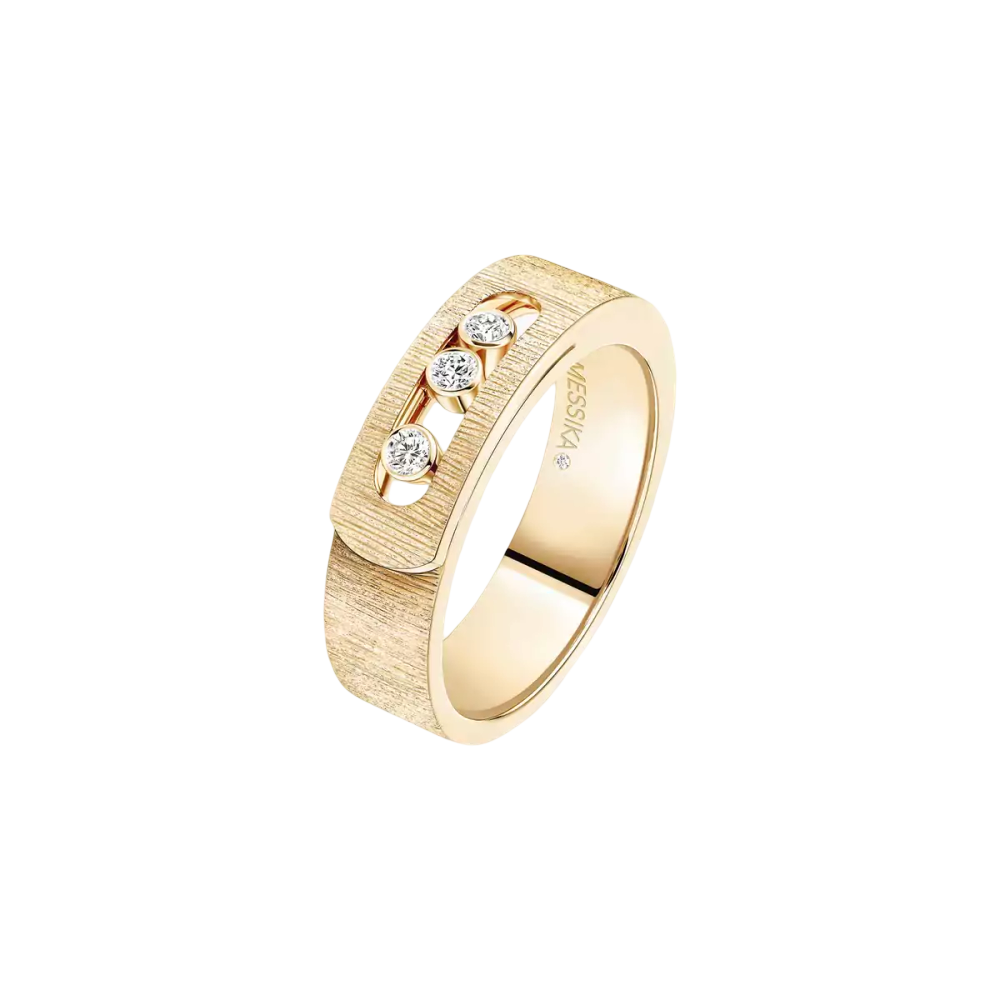 Bague Move Noa Ciselé Bague Diamant Or Jaune