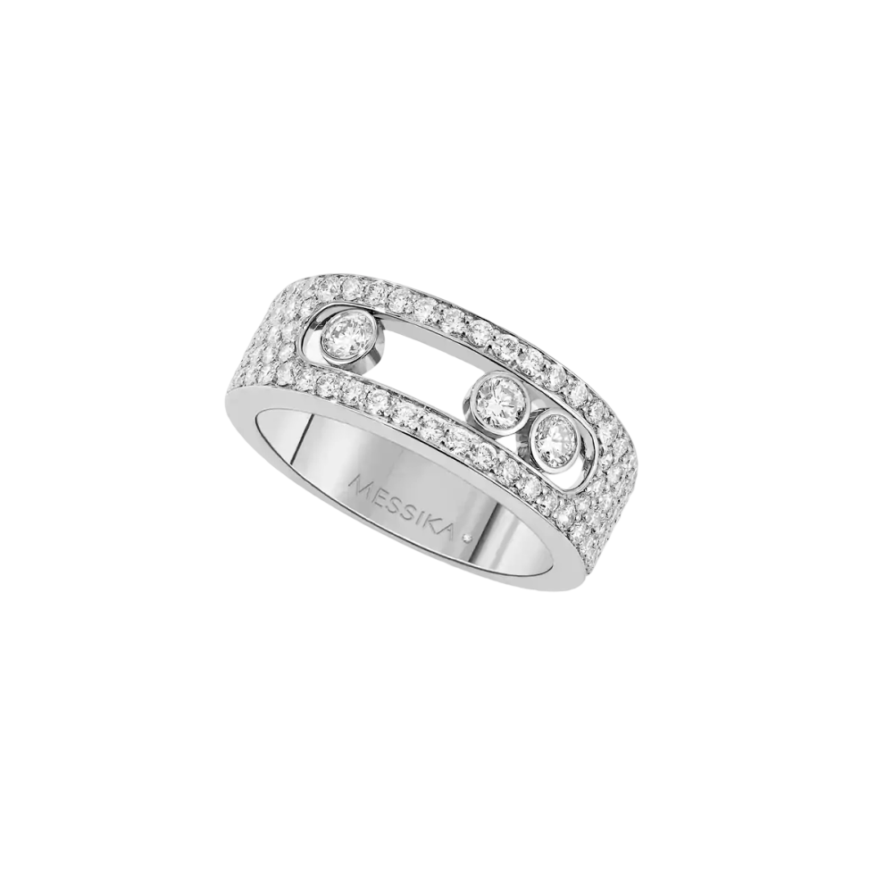 Bague pavée Move Joaillerie PM Bague Diamant Or Blanc