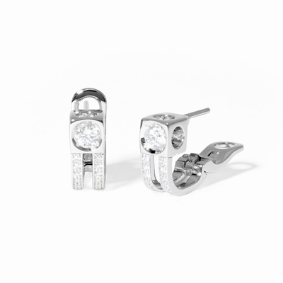 Le Cube Diamant Hoop Earrings