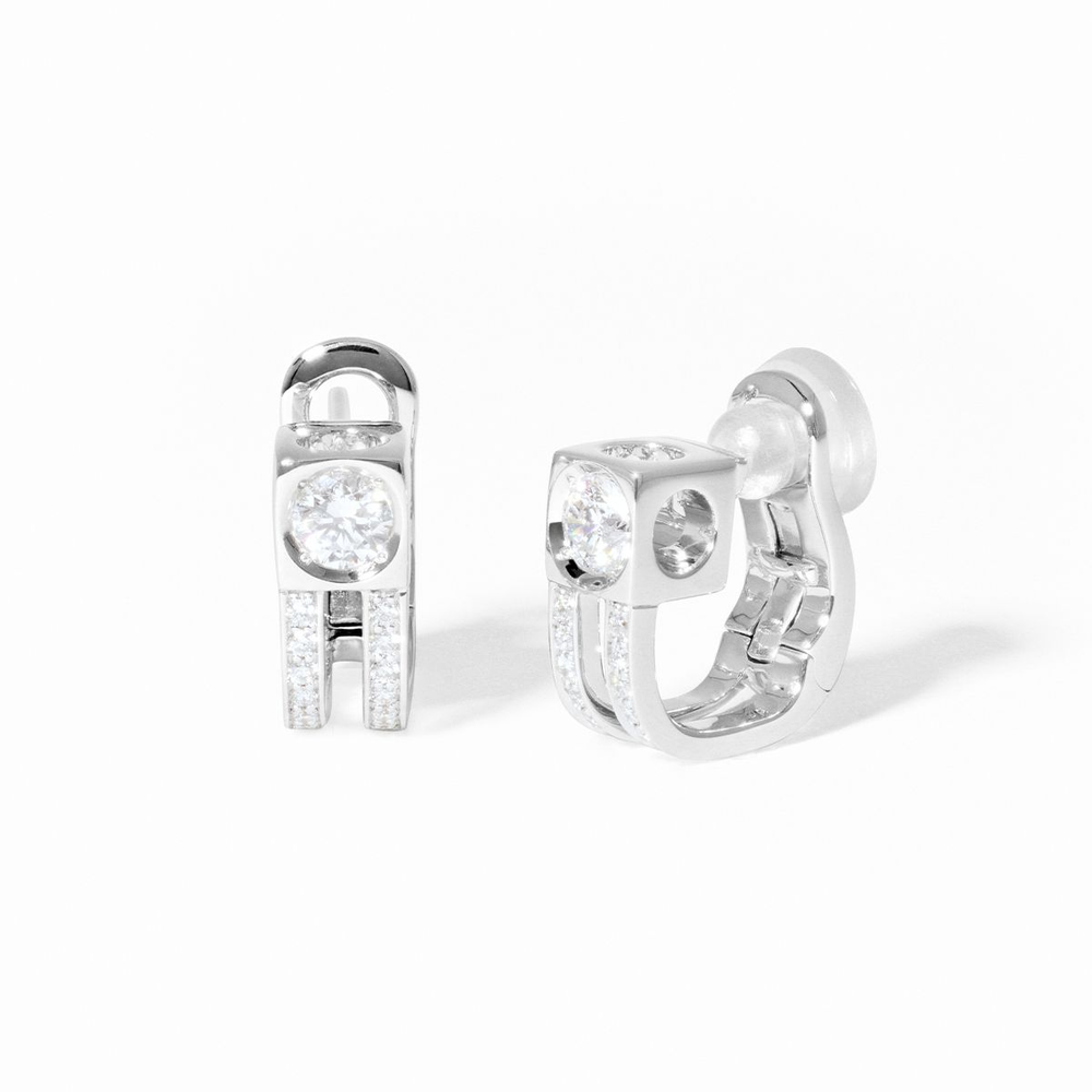 Le Cube Diamant Hoop Earrings