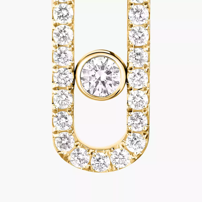 Move Uno Pavé Single Right Earring Yellow Gold Diamond Earrings