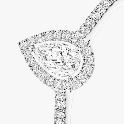 Joy 0,25ct Bague Diamant Or Blanc