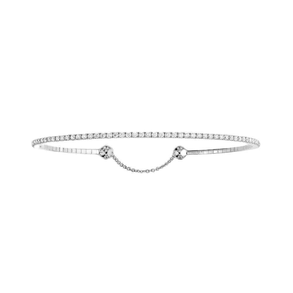 Skinny 0,80ct Bracelet Diamant Or Blanc