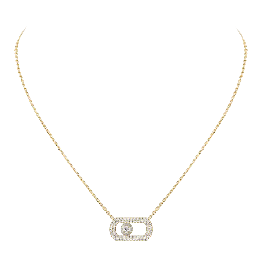 So Move Pavé Collier Diamant Or Jaune
