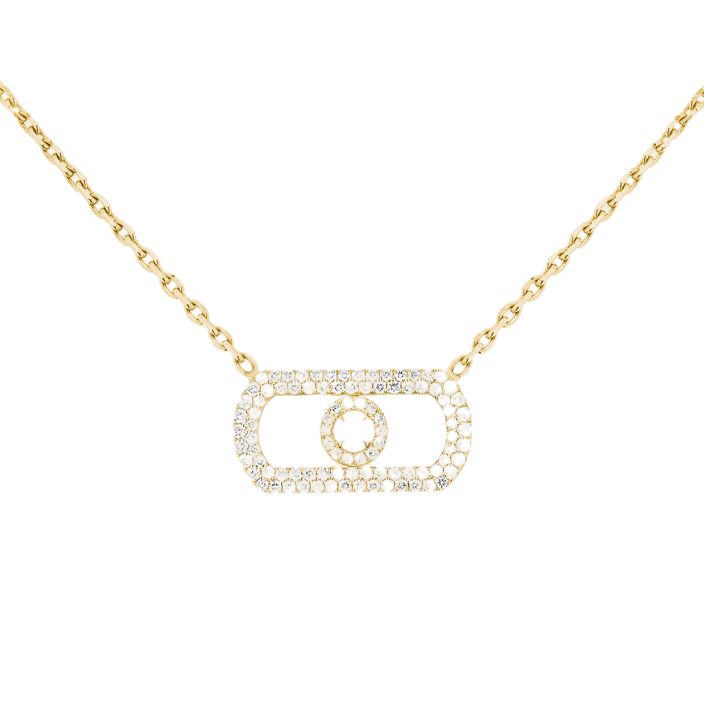 So Move Pavé Collier Diamant Or Jaune