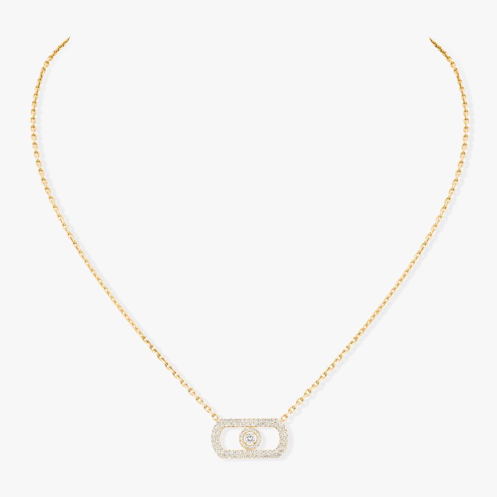 So Move Pavé Collier Diamant Or Jaune