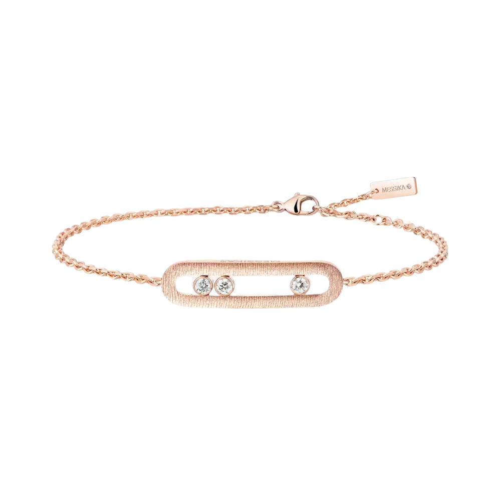 Move Classique Ciselé Bracelet Diamant Or Rose