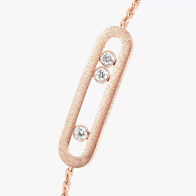 Move Classique Ciselé Bracelet Diamant Or Rose