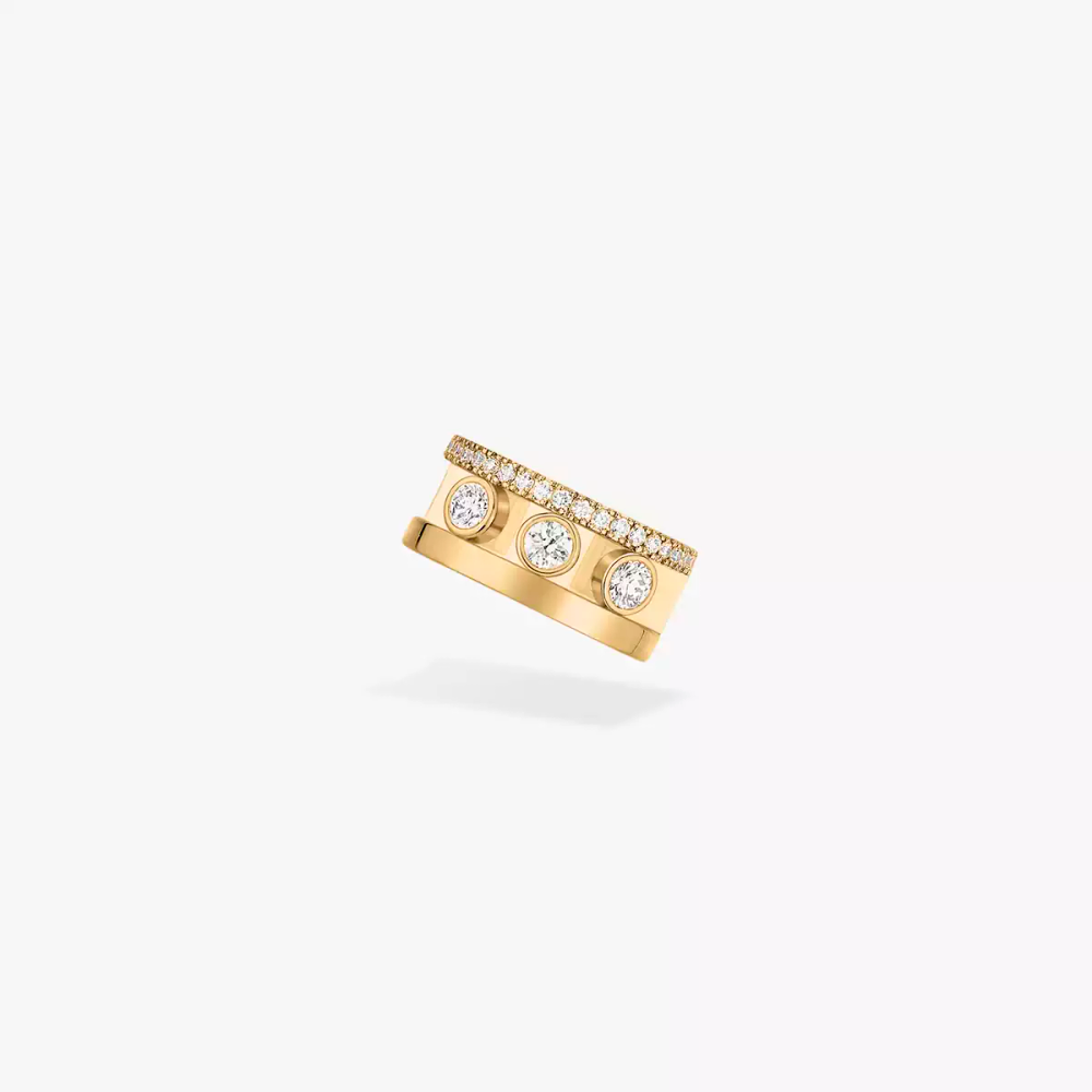 Clip d'oreille Move Romane Boucles d'oreilles Diamant Or Jaune