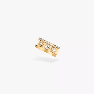 Clip d'oreille Move Romane Boucles d'oreilles Diamant Or Jaune