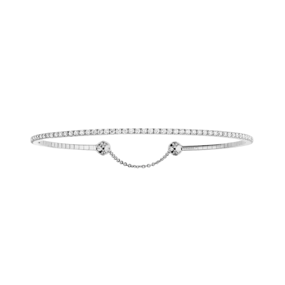 Skinny 0,80ct Bracelet Diamant Or Blanc