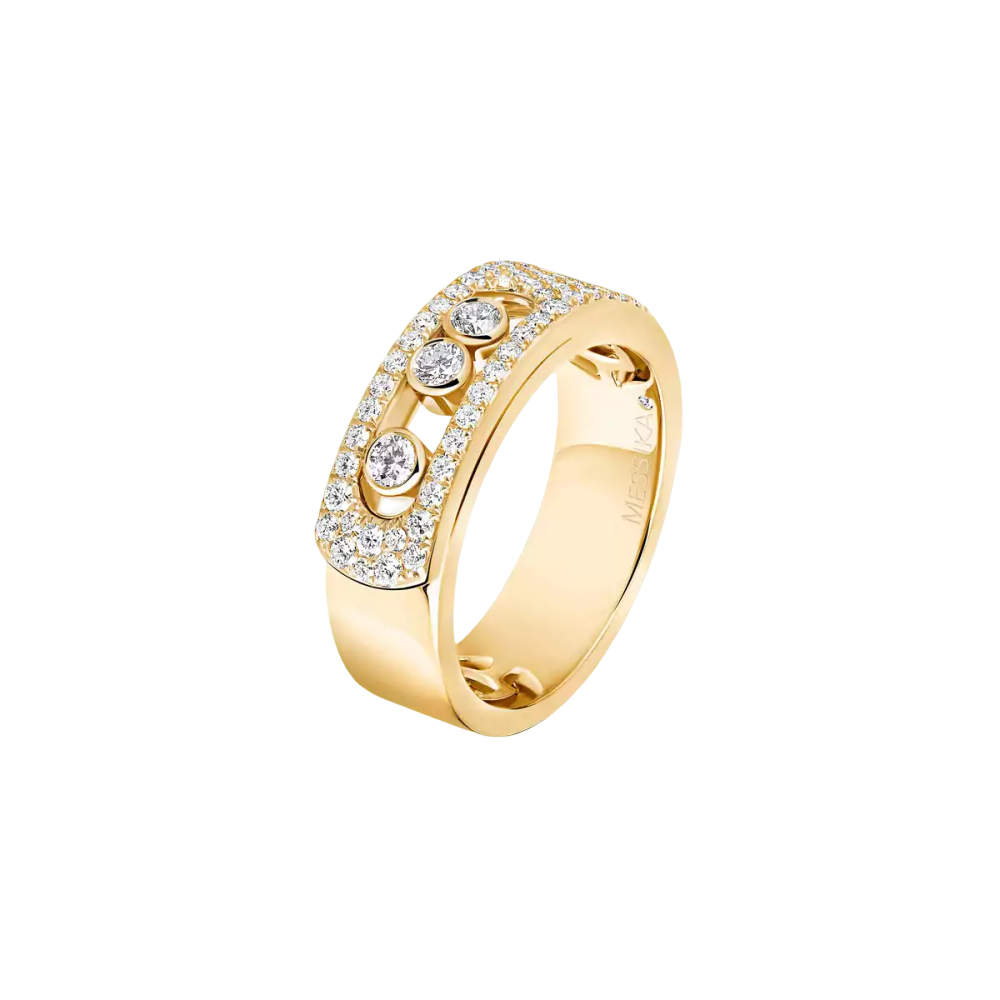Move Noa Pavée Bague Diamant Or Jaune