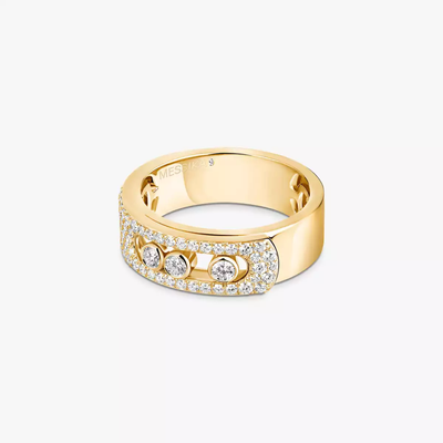 Move Noa Pavée Bague Diamant Or Jaune