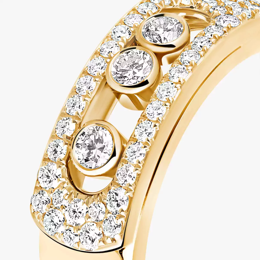 Bague pavée Move Noa Bague Diamant Or Jaune
