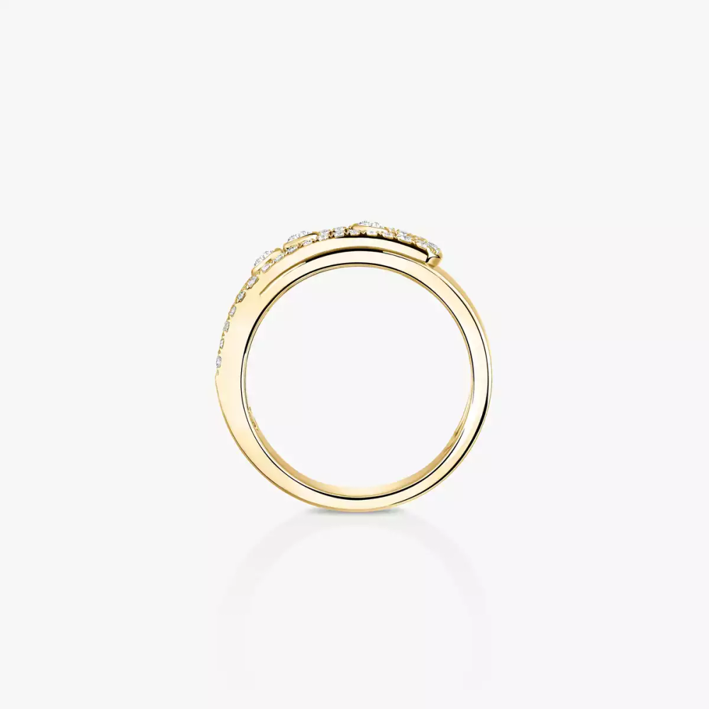 Move Noa Pavée Bague Diamant Or Jaune