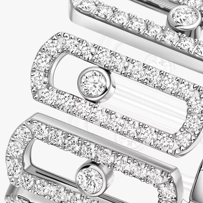 Move Iconica Pavée Bague Diamant Or Blanc