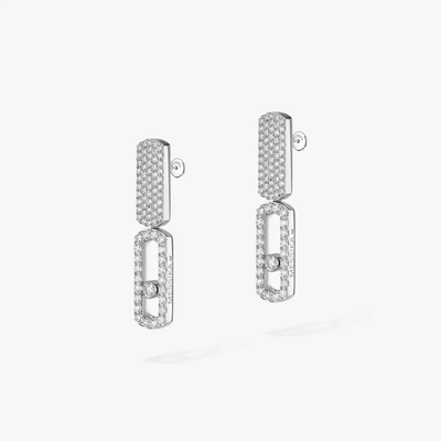 Imperial Move GM Boucles d'oreilles Diamant Or Blanc