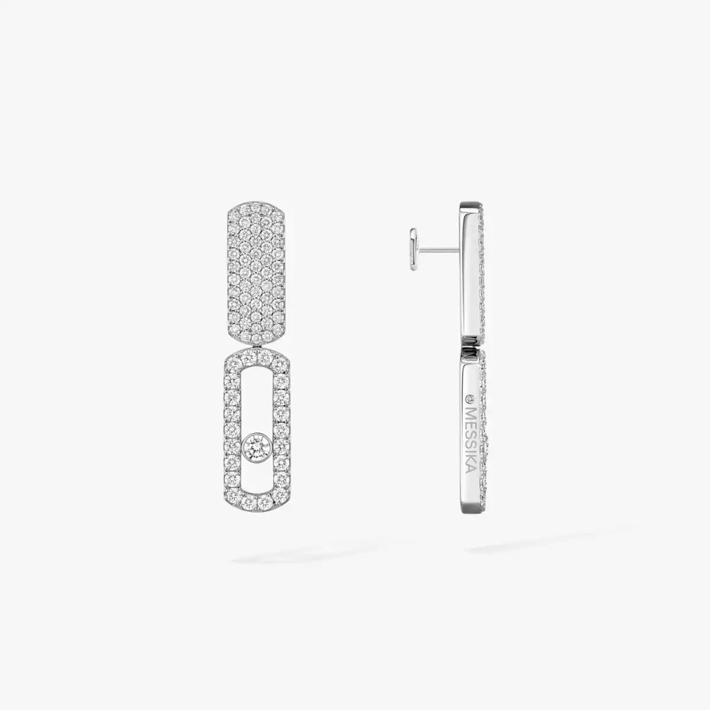 Imperial Move GM Boucles d'oreilles Diamant Or Blanc