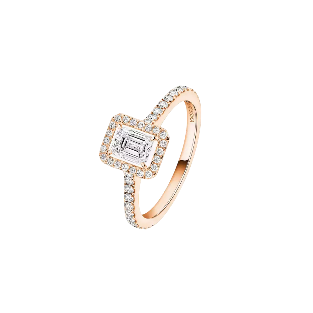 Joy 0,40ct Bague Diamant Or Rose