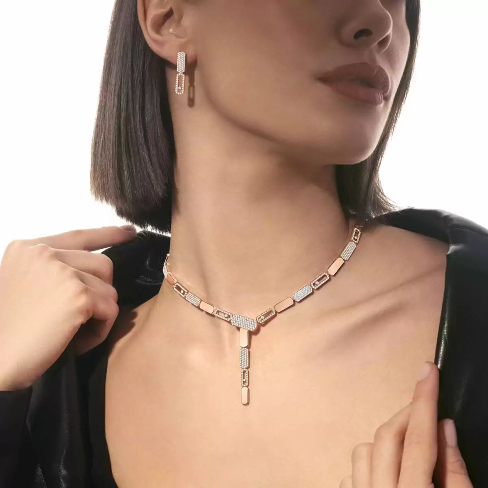 Imperial Move PM Boucles d'oreilles Diamant Or Rose