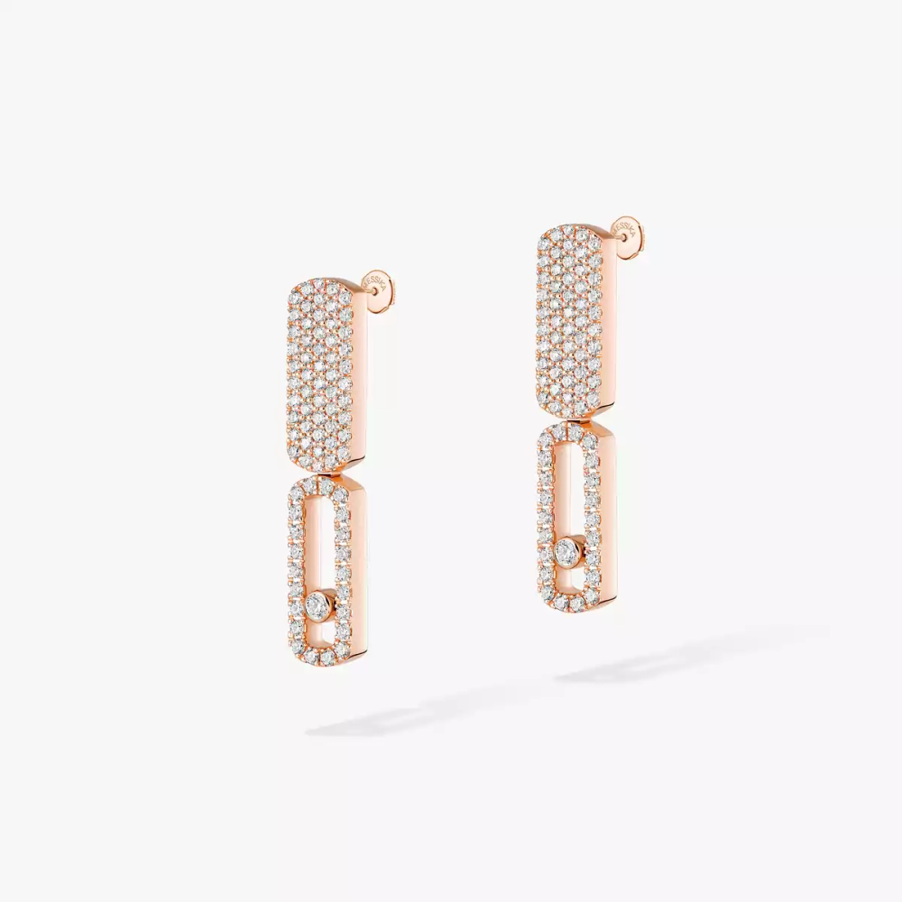 Imperial Move PM Boucles d'oreilles Diamant Or Rose