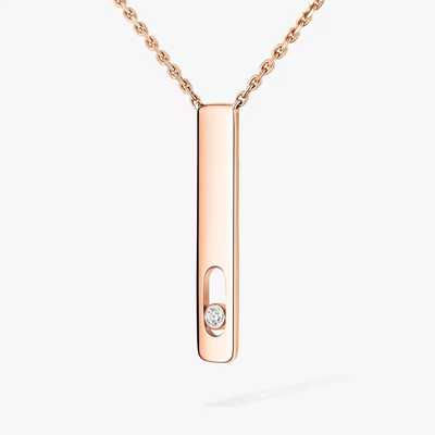 My First Diamond Pink Gold Diamond Necklace
